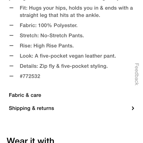 GAP vegan leather pants - Picture 9 of 9